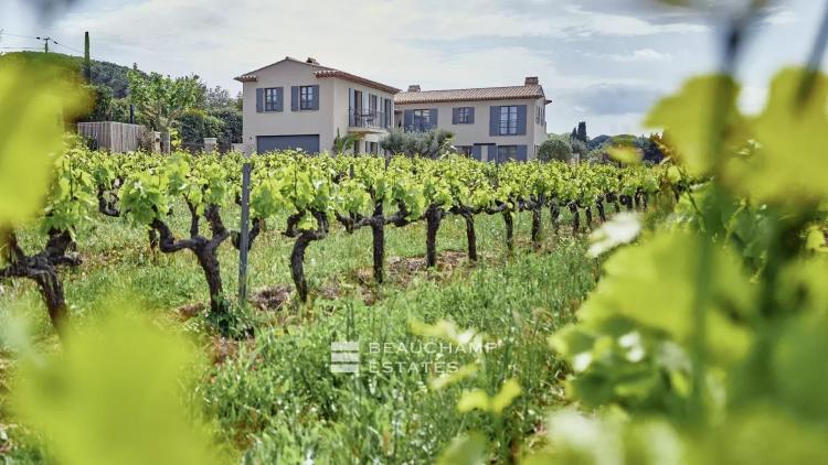 Prestigieuse villa à pieds du centre de Saint-Tropez, entourée de vignes