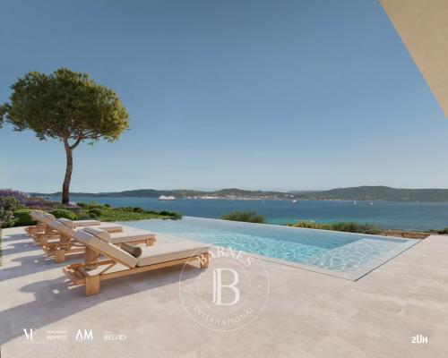 EXCLUSIVITÉ - GRIMAUD - PROPRIÉTÉ CONTEMPORAINE  - VUE MER PANORAMIQUE - 5 CHAMBRES - PISCINE - GRAND GARAGE