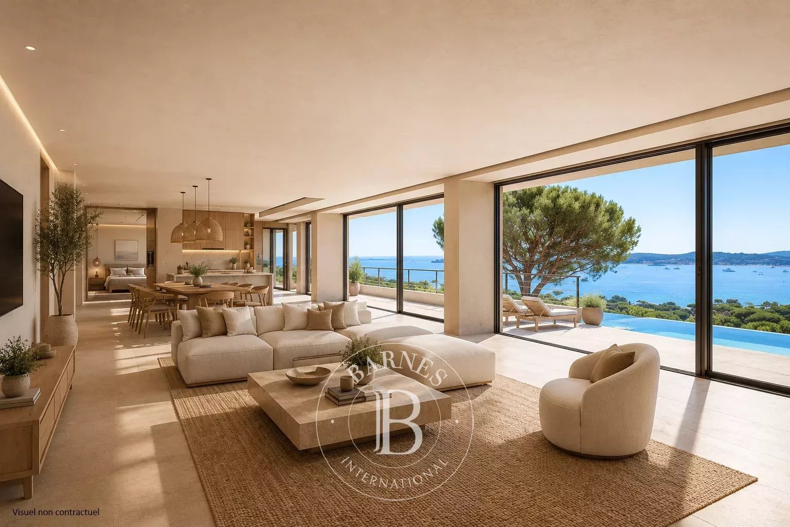 GRIMAUD – VILLA CONTEMPORAINE D'EXCEPTION – VUE MER PANORAMIQUE – DEUX PISCINES