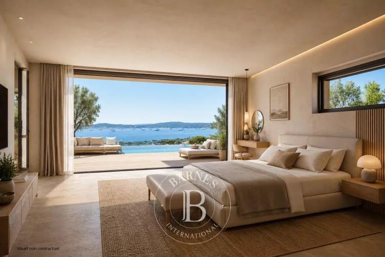 GRIMAUD – VILLA CONTEMPORAINE D'EXCEPTION – VUE MER PANORAMIQUE – DEUX PISCINES