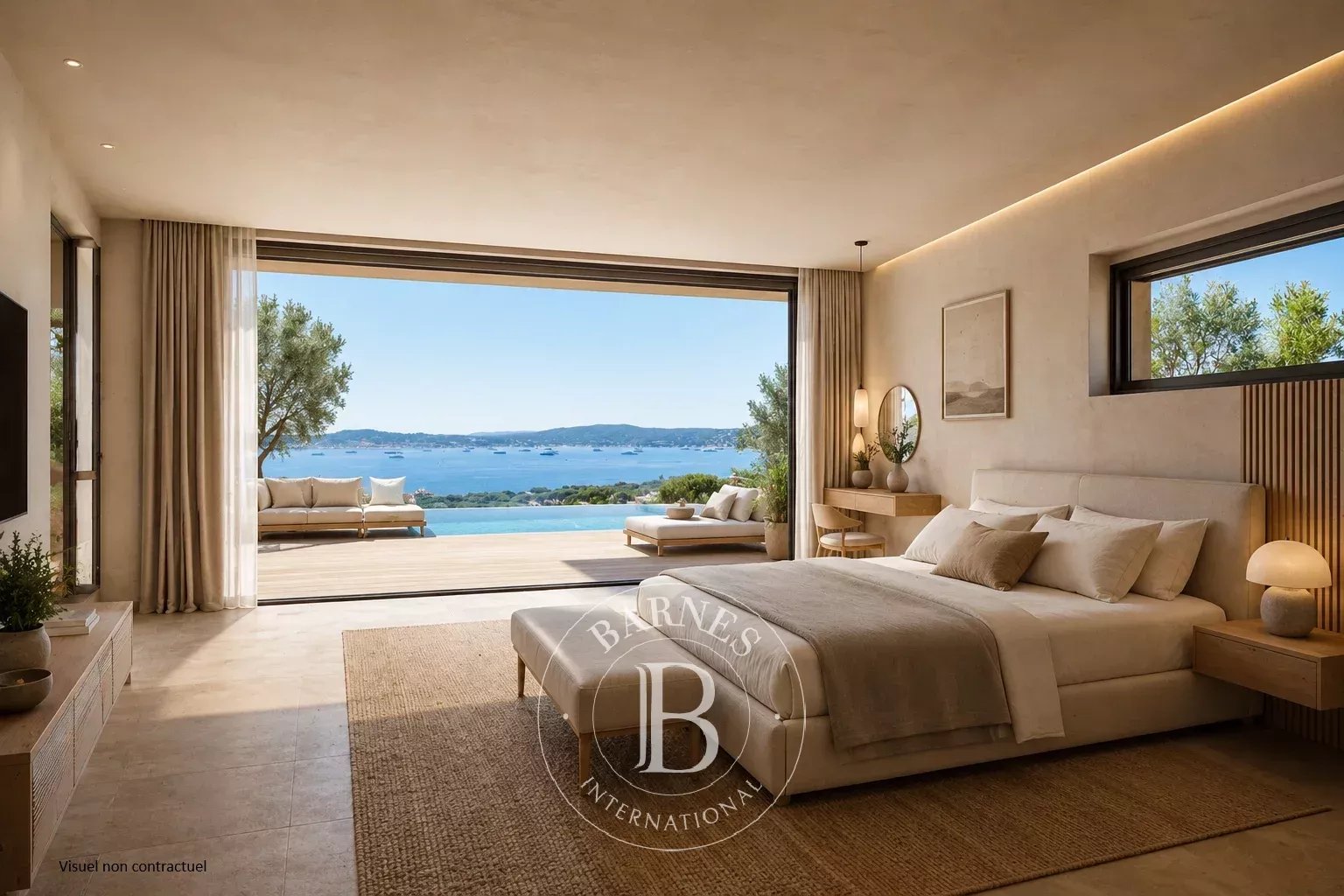 GRIMAUD – VILLA CONTEMPORAINE D'EXCEPTION – VUE MER PANORAMIQUE – DEUX PISCINES